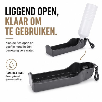 Kwispelz - Honden Wandelset – Hondenriem 5 meter - Poepzakjes - Waterfles - Ballenwerper - Tennisballen