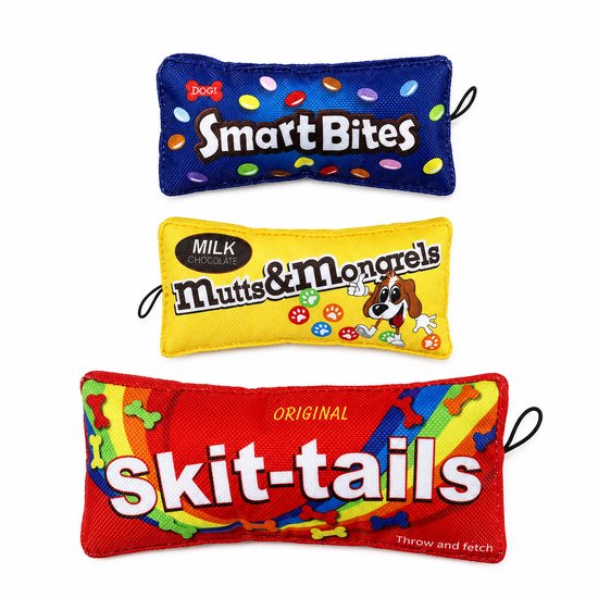 Hondenspeelgoed Set – Pluche Kauwspeeltjes – Multicolor – 18 cm – 3 Stuks