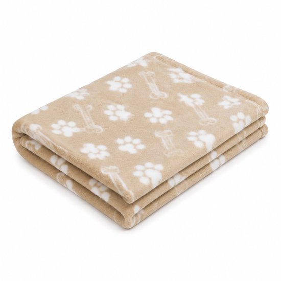Kwispelz Hondenmand Donut - Met Deken - Donut Hondenmand - Hondenkussen - Hondenmand - 55 cm - Beige